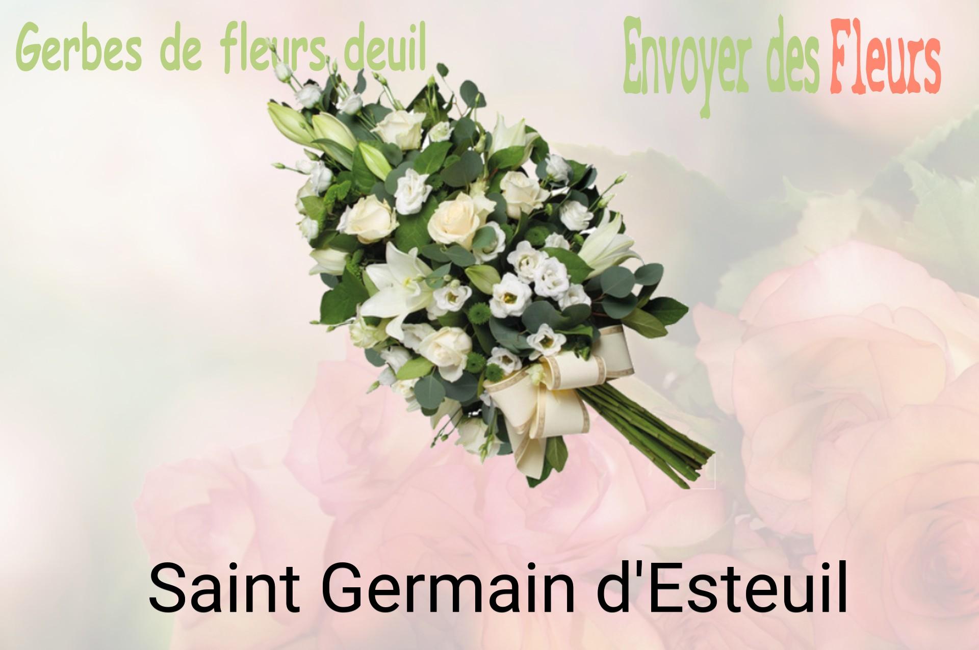 Gerbe de fleurs de deuil livrée à Saint-Germain-d'Esteuil